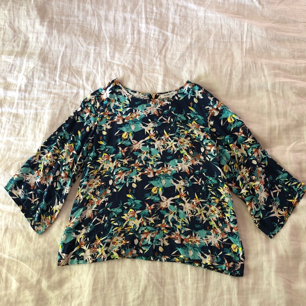 Anthropologie floral blouse